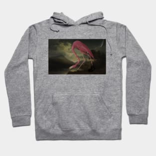 Majestic Flamingo Dreams - Surreal Oil Painting T-Shirt Hoodie